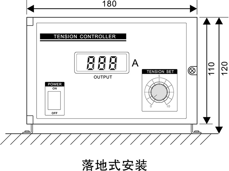 手动张力控制器KTC002安装尺寸图